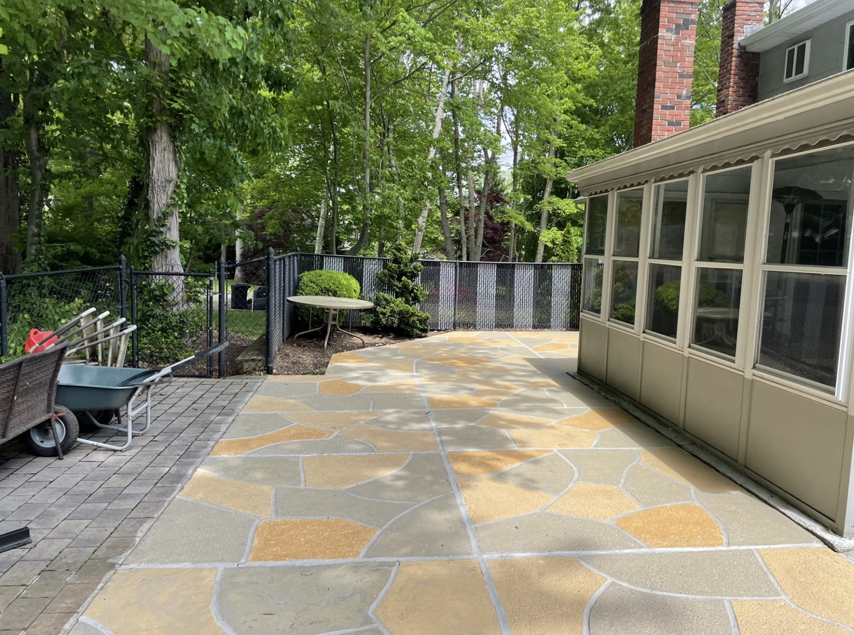 Modern Hurricane Slate pool deck renovation displaying refined surface texture
