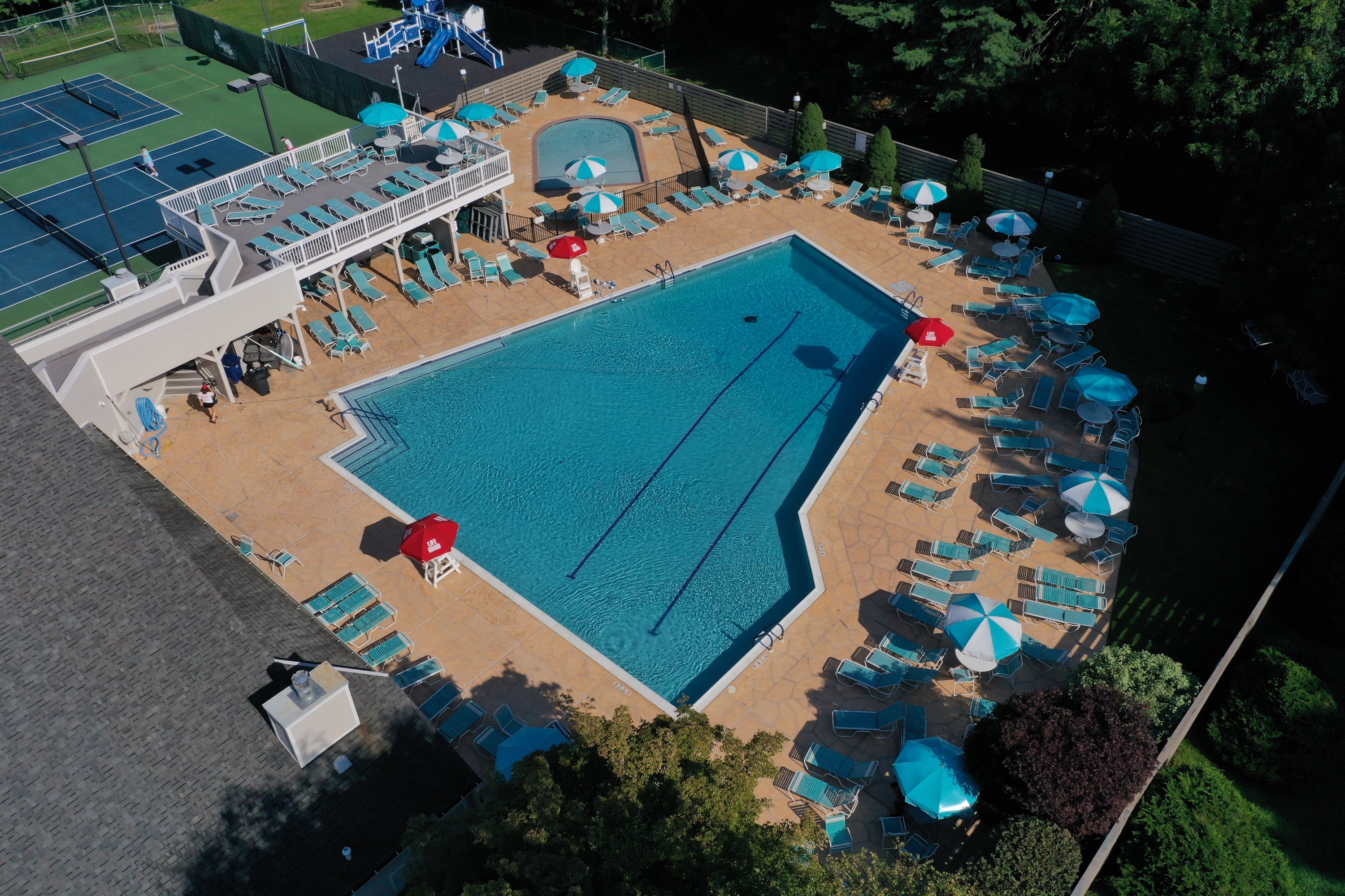 Tuscany concrete pool deck repair with stone-like texture